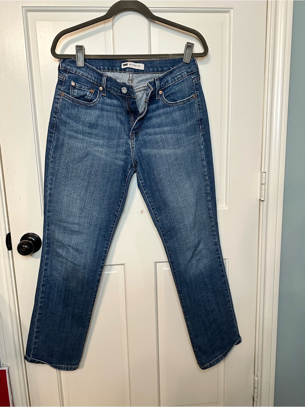 Women’s Levi’s 505 Blue Straight-Leg Jeans